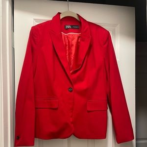 Red Zara Blazer (Size 10)